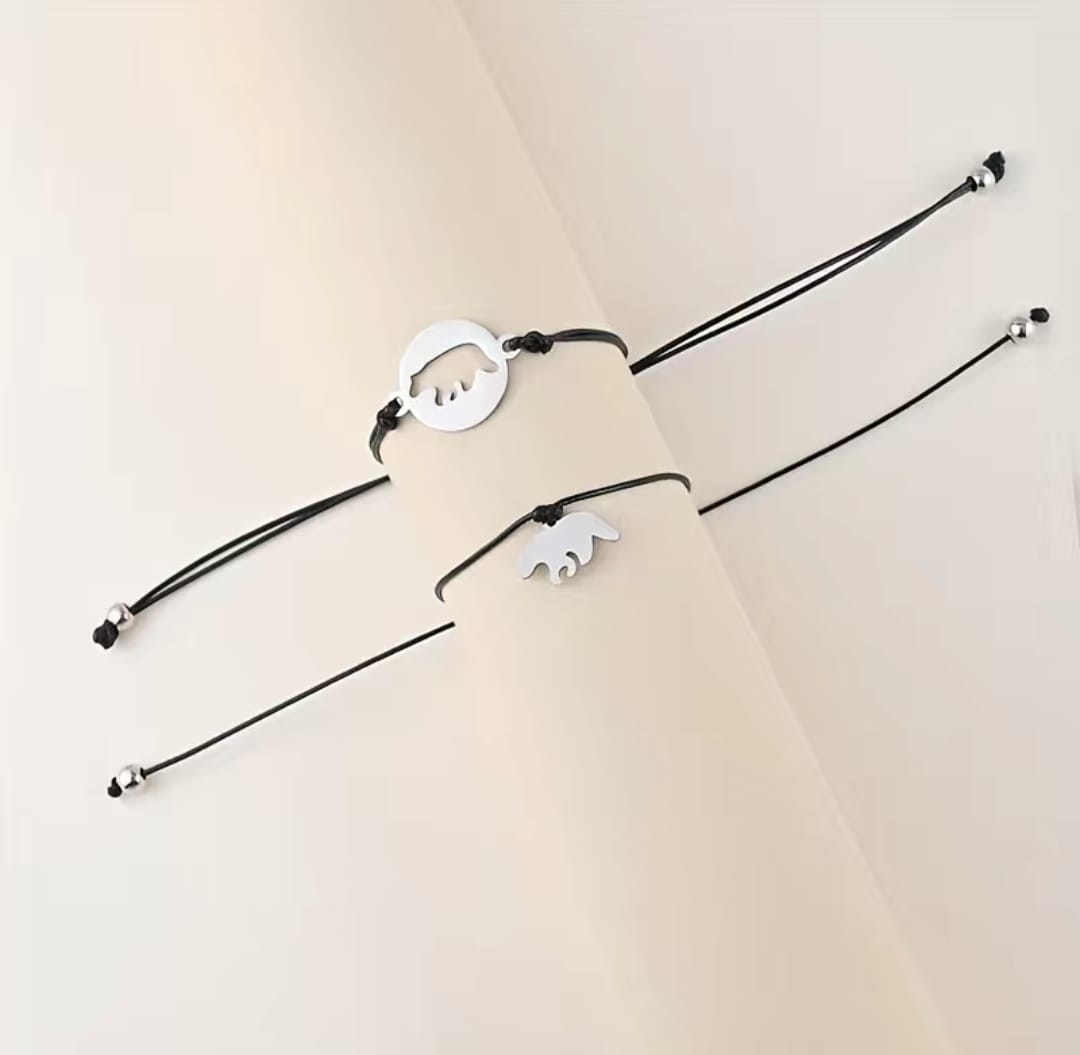 Mama and Baby Bear bracelet set