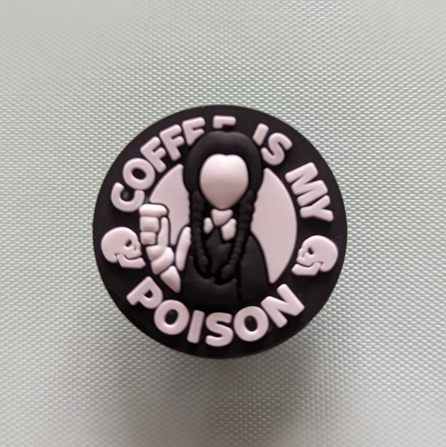 Wednesday Coffee Is My Poison Croc Charm